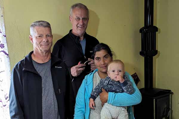 Village Family with a New Heater